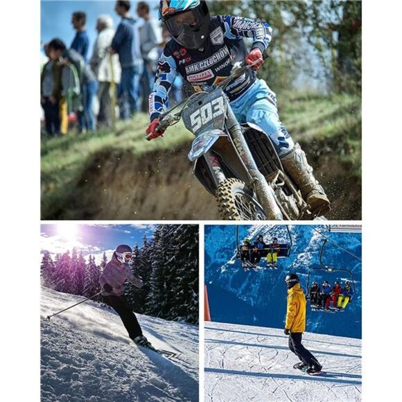 2 Pieces Motorcycle Goggles Helmet Riding Goggles Glasses With Face Cover - Picture 7 of 7